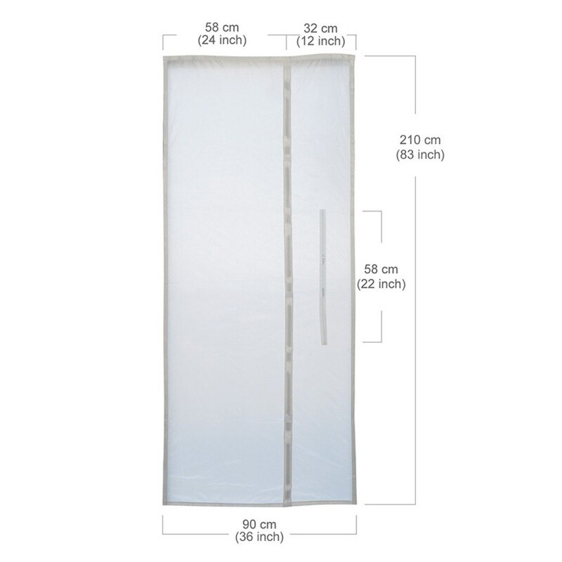 Door Window Portable Air Conditioning Lock Home Waterproof Air Lock Seal Suitable for Home Office Air Soft Cloth Sealing Baffle: Door Type 210x90cm