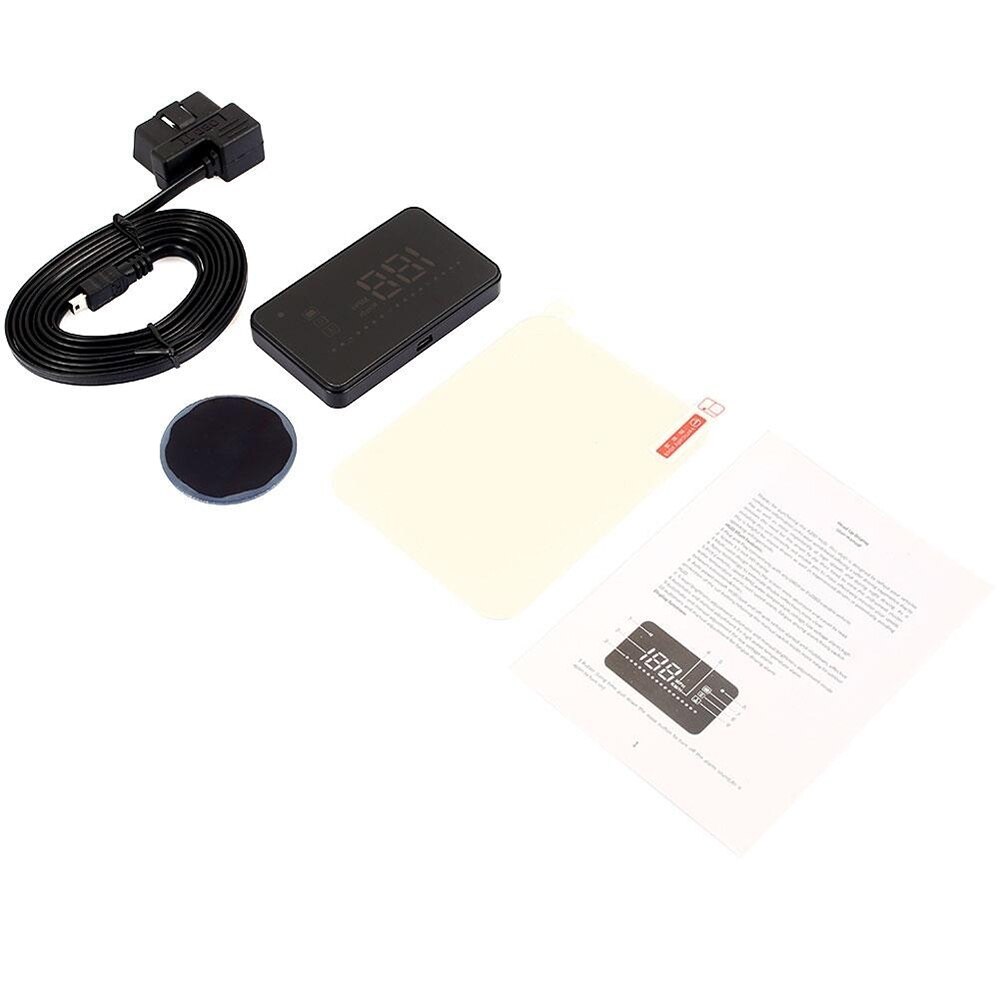 3.5Inch HUD Projector Head Up Display Speed Warning Fuel OBD II Speedometer KM/H Display System Car-styling