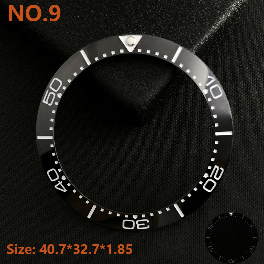 39.3*31.7 or 40.7*32.7mm Sloping Luminous Ceramic Bezel Insert Replacement of watch accessories Ceramic Bezel Insert: Yellow