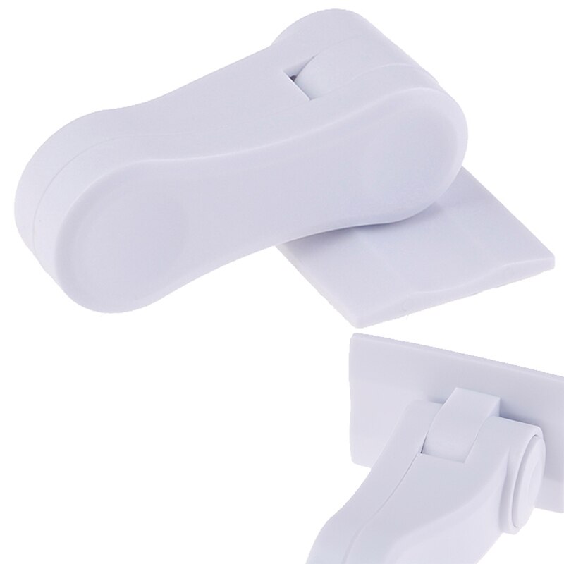 1PCS White Plastic Safety Lever Handle Sweep Latch Child Safe Security Window Door Sash Lock
