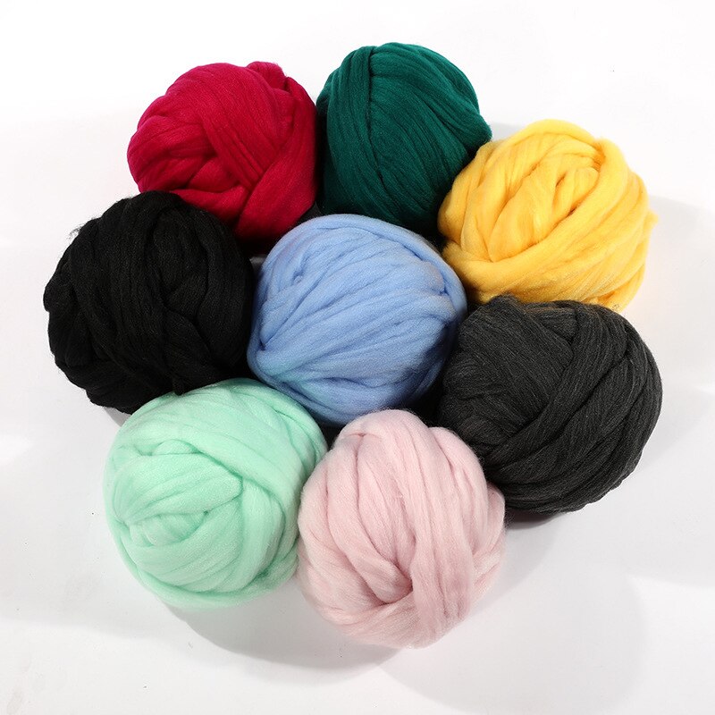 250g Super Thick Natural Wool Chunky Yarn Felt Wool Roving Yarn Spinning Hand Knitting Spin Yarn Diy Blanket Crocheting Supply