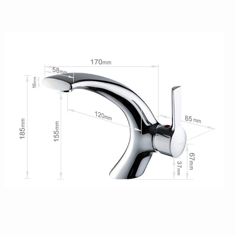 Suguword Chrome Basin Faucets Modern Bathroom Faucet Waterfall Single Hole Cold Water Crane Tap Basin Faucet Mixer Tap