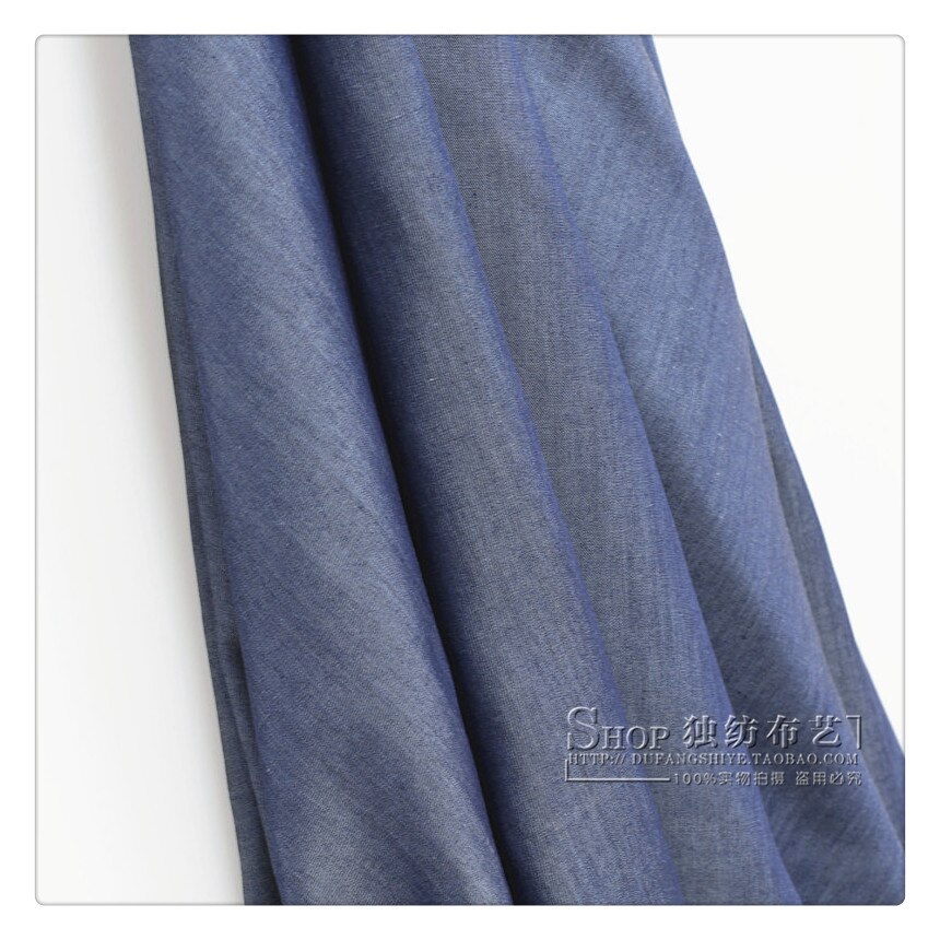 Tung tencel denim tyg lyocell tunt mjukt tyg som andas tyg tyg tyg kjol diy