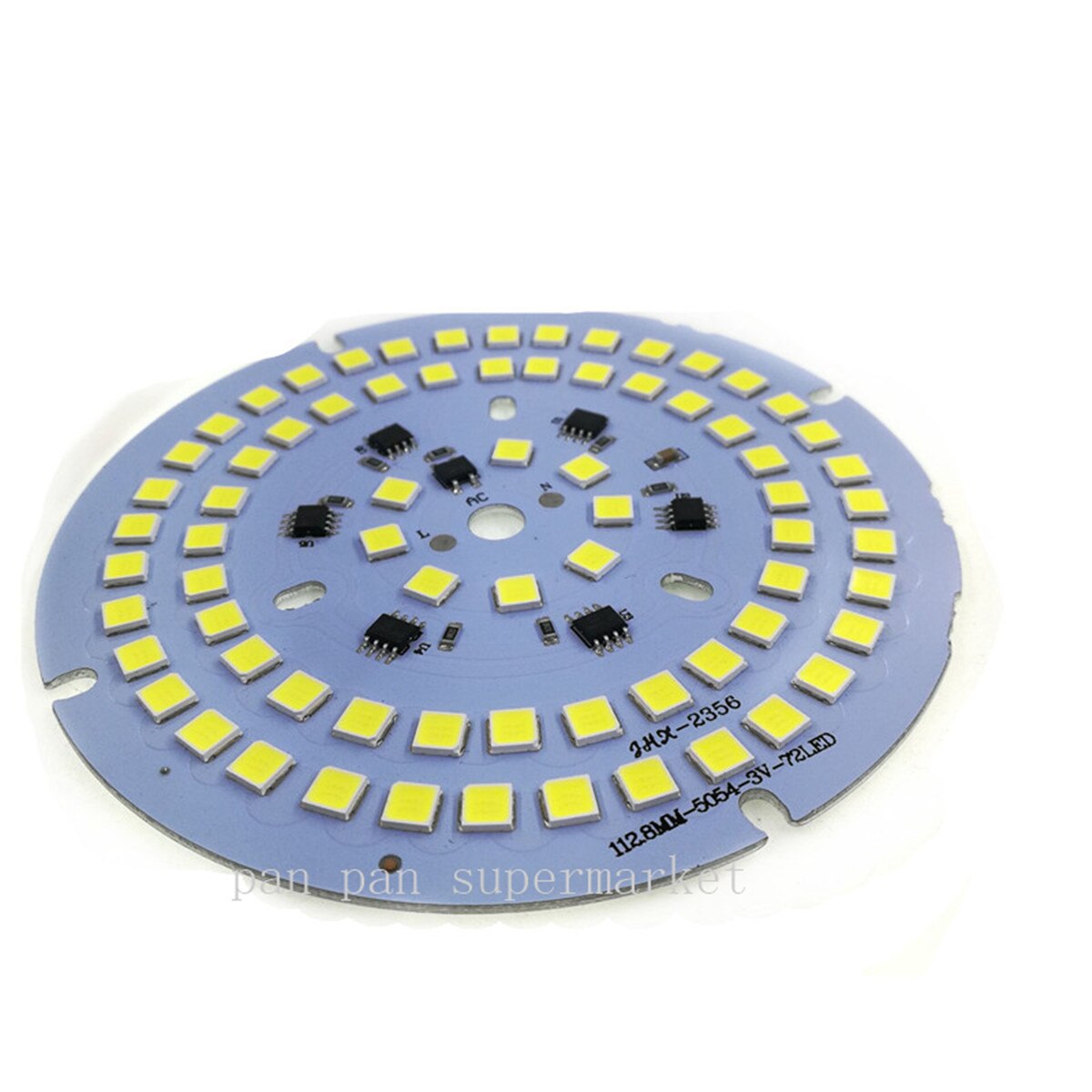 1pcs AC220v dimmable led pcb SMD 5054 50W 72LED integrated ic driver White Light Source For LED Bulb
