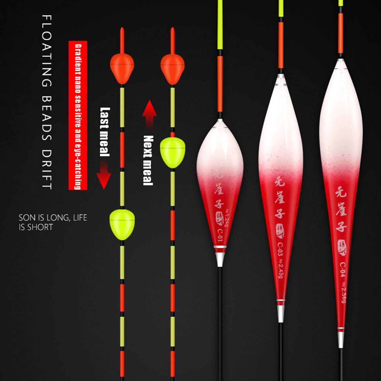 1pcs Fishing Floats Shallow Water Buoy Big Buoyancy Color Gradual Change Bobber Fresh Water Buoy Fishing Accessories