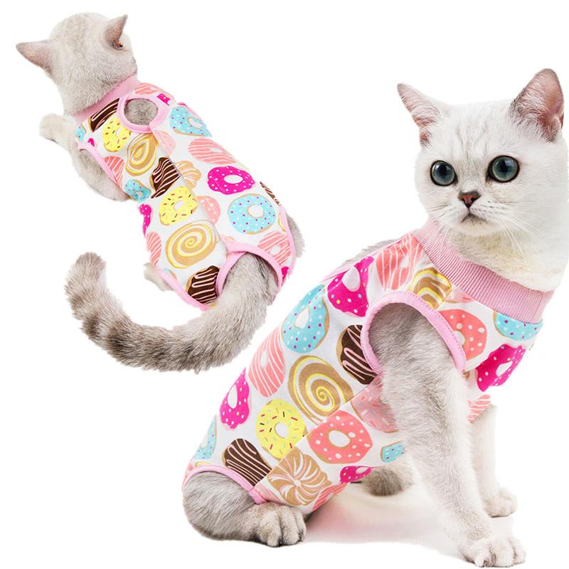 Cat Outfit Cute Ventilate Cotton Recovery Suit Cat... – Grandado
