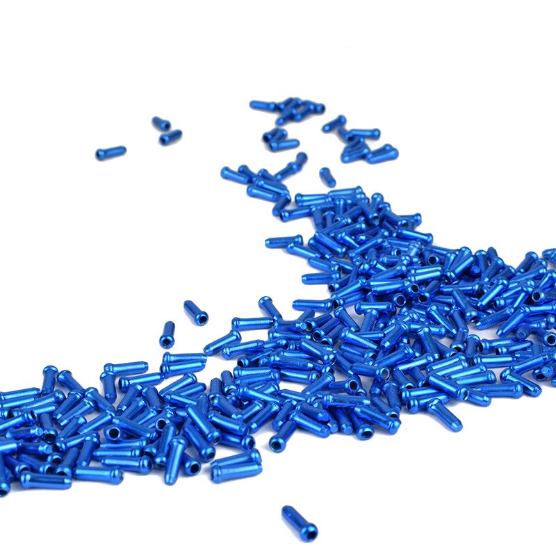 Tapones para el extremo del Cable de la bicicleta, tapas para los extremos del Cable de la bicicleta de montaña, accesorios para bicicletas de montaña, 100 Uds.: 100pcs blue
