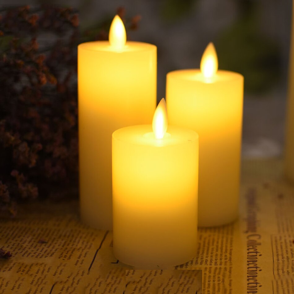 Elektronische led wachs kerze licht mit tanzen flamme, schöne flammenlose kerze für Halloween, Weihnachten partei dekoration