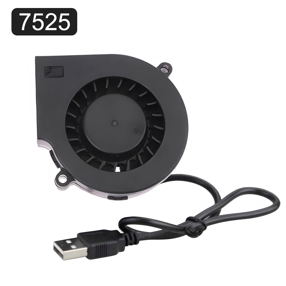 3000-3600RPM DC 5V podwójna wirówka kulkowa chłodnica promieniowa USB wentylator chłodzący komputer 75*75*30mm bezszczotkowa turbowentylator: Srebrny