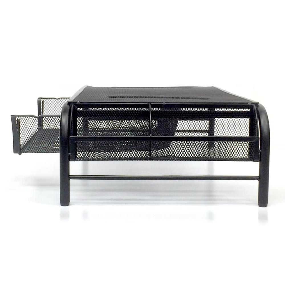 Support de moniteur de bureau en métal Riser avec tiroir organisateur ordinateur portable étagère de rangement et support d'écran