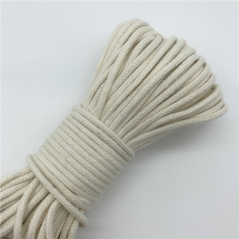 Cuerda de algodón trenzada para decoración hecha a mano, cordón para manualidades, cordón de cordón, cordón, cordón de hilos, 2mm, 2,5mm, 3mm, 10 yardas