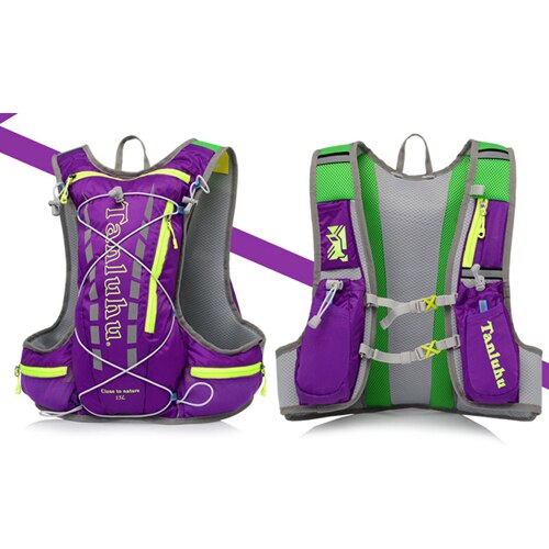 Vrouwen Running Rugzak Waterfles Houder Waterdicht Voor Telefoon Trail Fanny Pack Running Sport Marathon Hydratatie Camping Bag: blauwe kleur