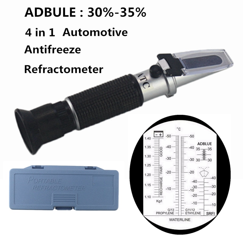 4 in 1 ATC refraktometre antifriz soğutucu Test Adblue motor sıvı propilen etilen glikol dedektörü araba temiz pil testi