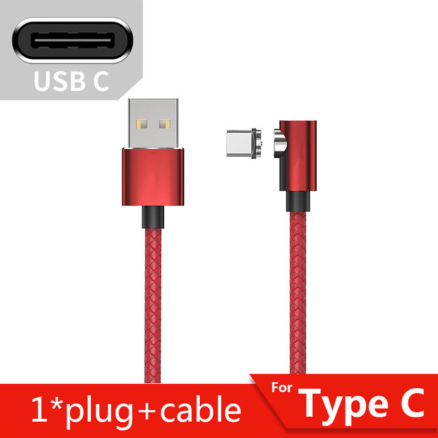 Magnetische Ladegerät Micro USB C Typ C Kabel Für Huawei P40 iPhone XR 11 Magnetic Charging Schnelle Magnet Kabel Telefon ladekabel: 1M / Red For Type-C