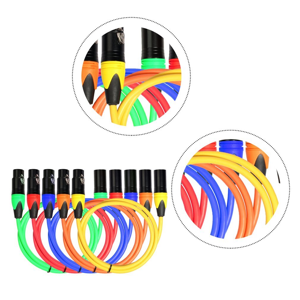 Colorful Audio Cable XLR Male To Female Balanced Mixer Microphone Cable Connector Mixer Amplifier Audio Cable