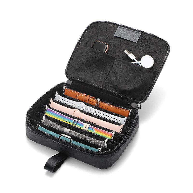 Smart watch band opbevaringsetui ur rejsepose lynlås ur taske arrangør til apple urbånd urrem taske kasse
