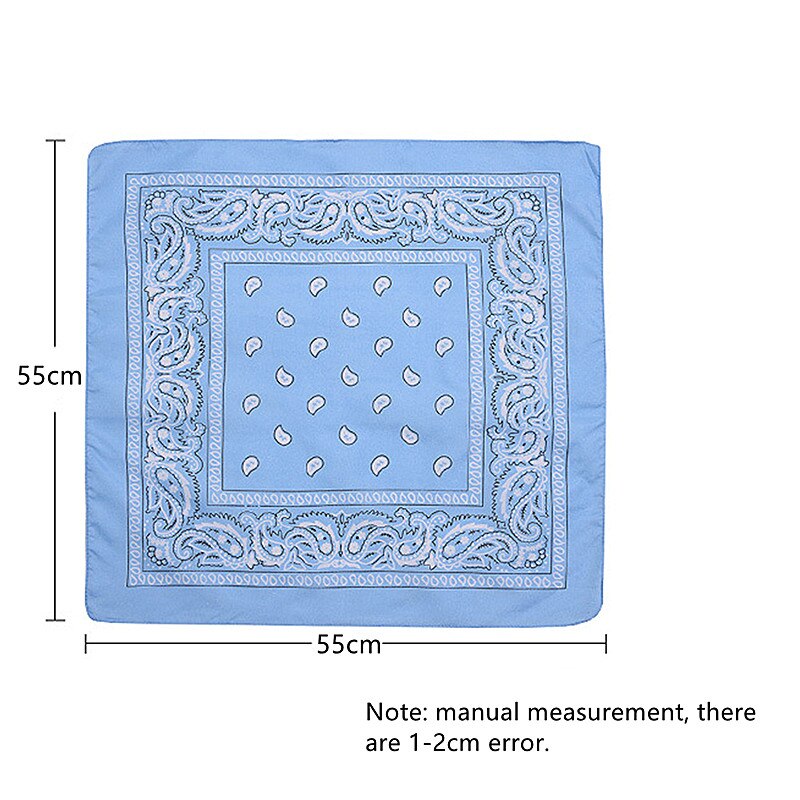 Women Cotton Bandana Scarf Square Female Bandanas 55cm*55cm Headwear Rock Girls Head Scarf Headbands Hair Accessories