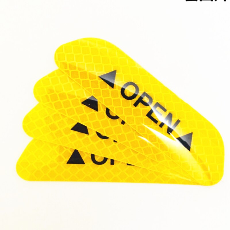Bilstyling for ford focus 2 3 fiesta mondeo bmw kuga kia rio ceed sportage reflekterende dør åpen klistremerker tilbehør: Gul