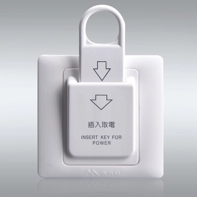 1PCS Exit button 86x86 hotel key key card switch slide swich push button exit access control electrical power control socket