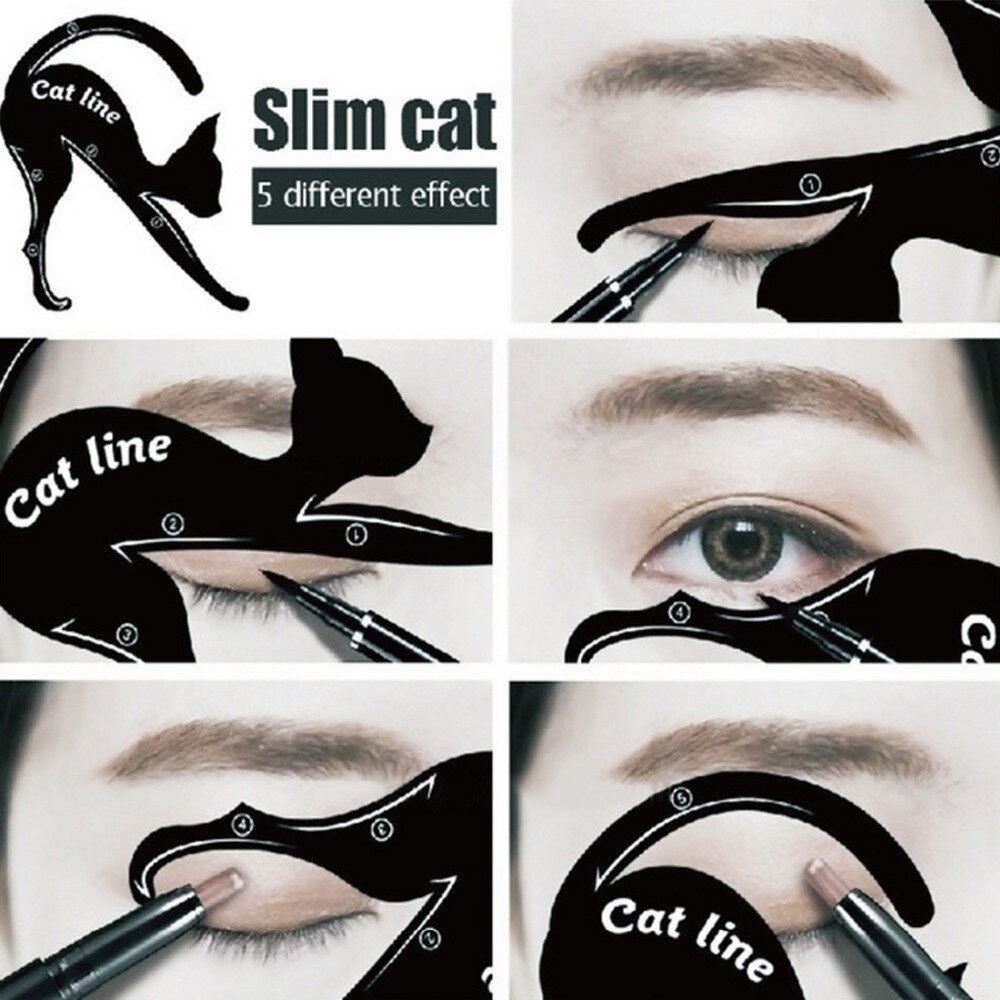 Chat eyeliner carte chat oeil carte multifonctionnel yeux maquillage modèle ombre à paupières eyeliner outils de maquillage