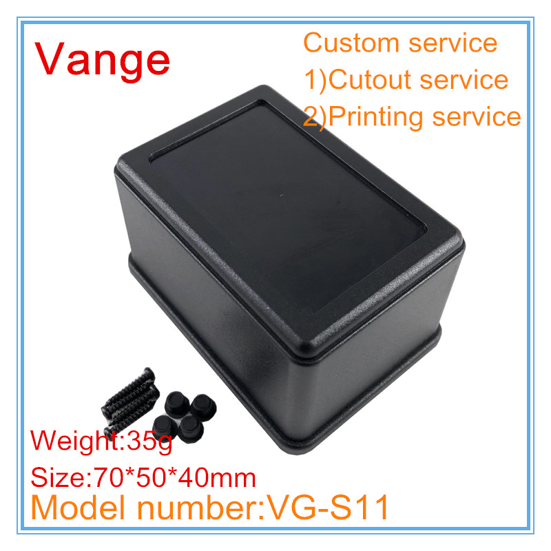 2 unids/lote de buen material carcasa de plástico IP54 ABS caja electrónica de plástico para PCB de China 70*50*40mm