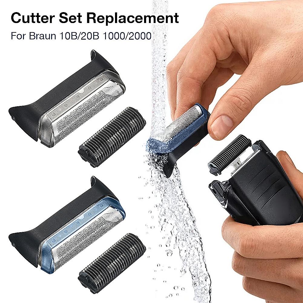 For Braun Braun Electric Razor Blade Mesh Cutter Head Kit Model 10B20B Bracket Shaver Foil Screen Cutter Blade Replacement Part