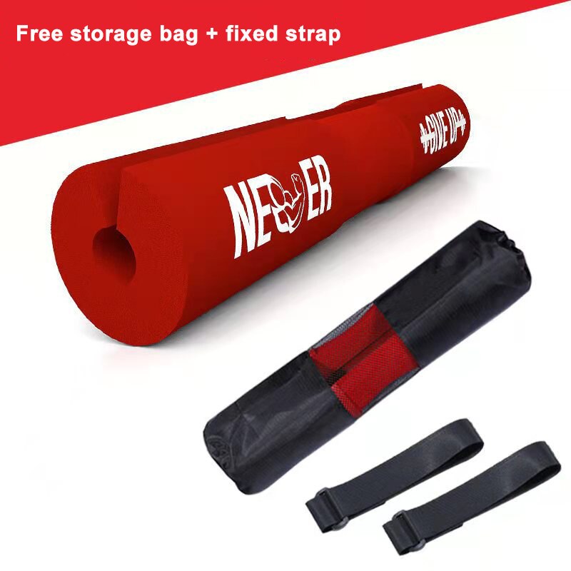 Schaum Hantel Schulter Pad Hocken Gewichtheben Gepolsterten, ÜSpund Bar,Pad-für Bar, griff Fitnessstudio Griff, hüfte Stößt 45*9cm, freies Schiff: rot