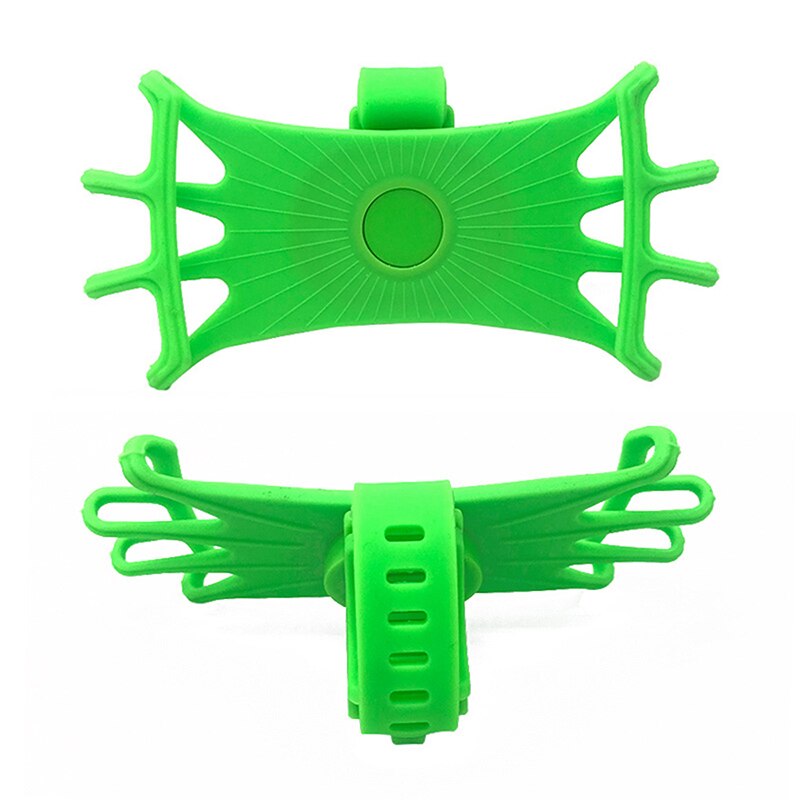 Silicone Bicycle Phone holder Mount Shockproof Elastic 360 Degrees Rotation Installation Universal In Seconds For IPhone X Xr Xs: green