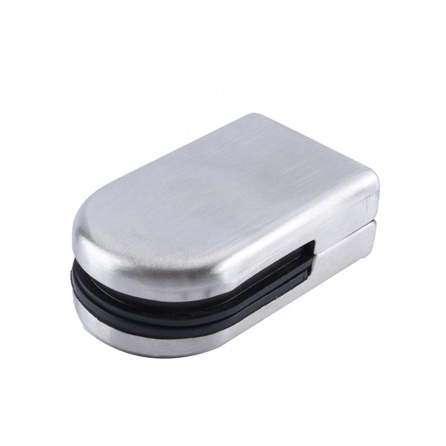 1Pcs Stainless Steel Flat Round Holder Glass Clamp Bracket for Balustrade stainless steel glass clamp