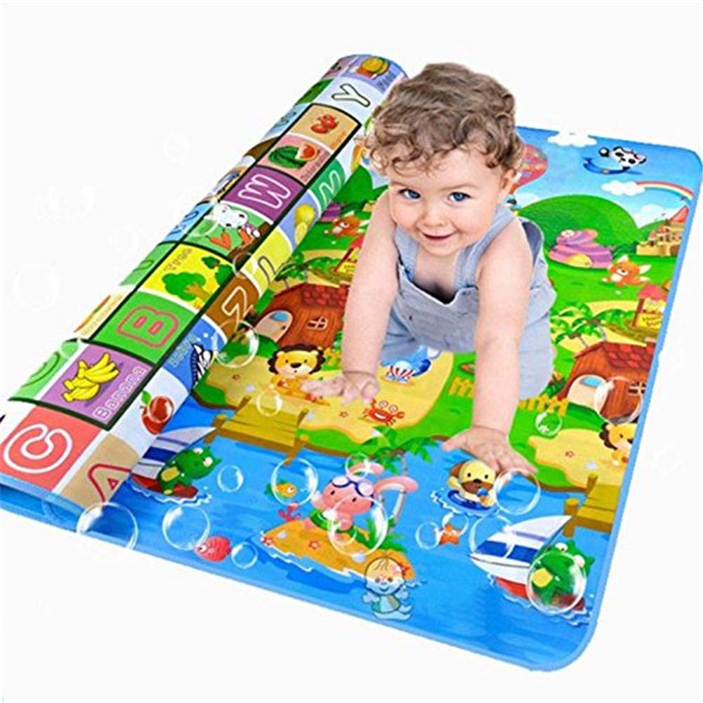 Baby kid toddler crawl spille spil picnic tæppe dyr bogstav alfabet gårdmåtte
