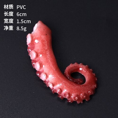 2 pçs artificial marisco lula bigodes polvo simulação pvc alimentos legumes modelo restaurante mostrar pratos adereços fotográficos: Small squid whiskers