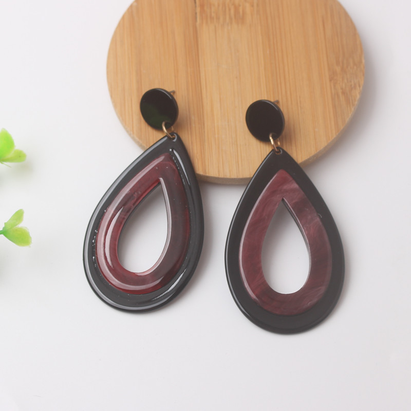 Exaggerated Big Dangle Earrings for Women Hollow Water Acrylic Statement Female Earrings pendientes mujer Ear Jewelry