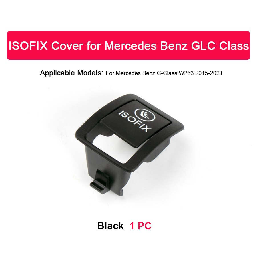 Cubierta de seguridad ISOFIX para asiento trasero de coche, anclaje de seguridad para Mercedes Benz glc-class W253, color negro y marrón: Black