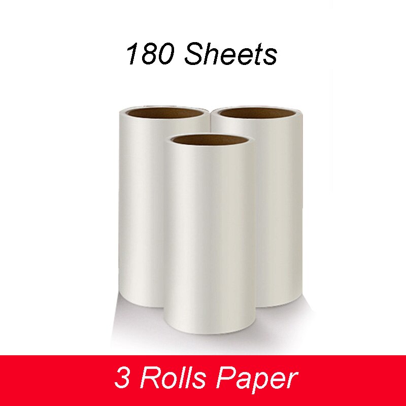 60 Sheets With Handle Brush Dust Remover Sticky Clothes bed Pet Dog Hair Fabric Fluff Roller Cleaning Accessories: 3 rolls