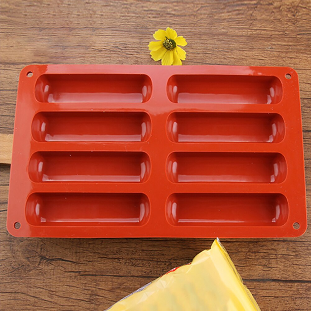 1 st. bakgereedschap siliconen klassieke collectie vormen antiaanbak 8 vormen eclair cake bakvorm bakaccessoires