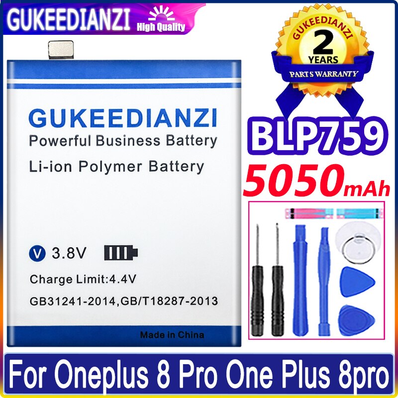 Replacement Battery For One Plus OnePlus 1 2 3 3T 5 5T 6 6T 7 7T pro 8 8T 1+ Nord N100 BE2011 for OnePlus5 OnePlus6 OnePlus7: BLP759