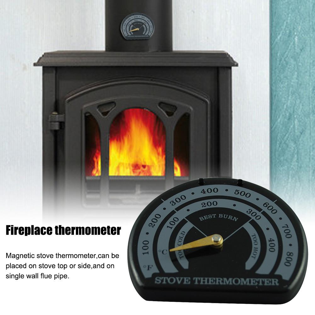 Magnetic Fireplace Stove Fan Thermometer Stove Burn Indicator Heater Temperature Gauge Meter Stove Pipe Fan Thermometer