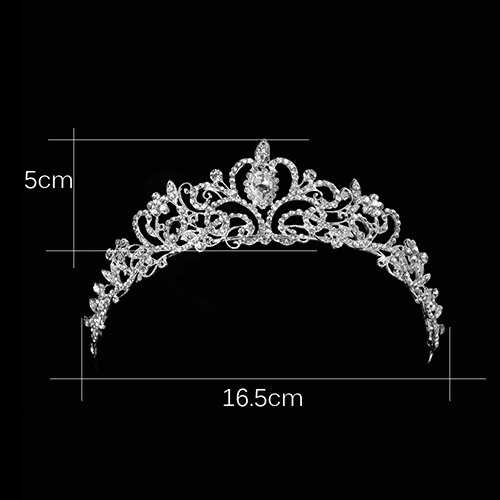 Wedding Nuziale di Cristallo Tiara Corone Principessa Queen Cuore Fasce Del Fiore Accessori Per Capelli Da Sposa per la Sposa monili Dei Capelli: H82JM