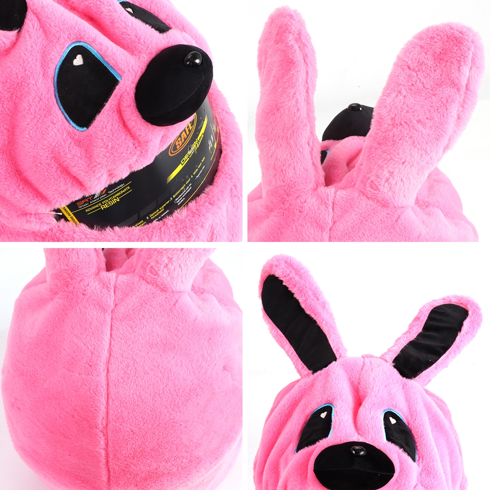 Helm Bescherming Hoofddeksels Hoes Cartoon Pluizig Pluche Set Voor Motorfiets Full-Face Beschermhoes Motorfiets Veiligheid Trendy