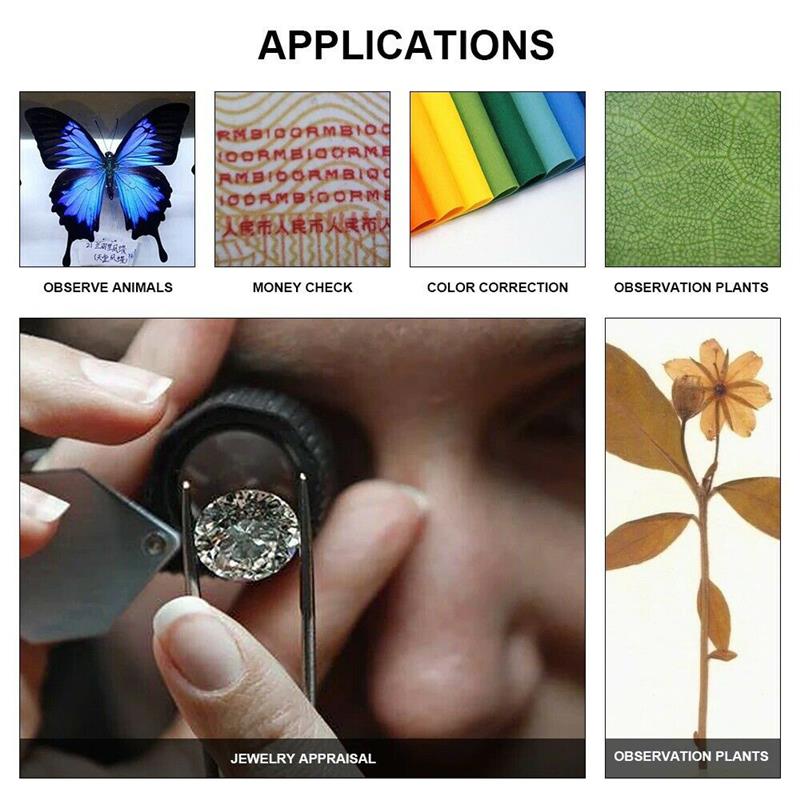 APEXEL 100X Microscope Lens Micro Len High Magnification LED Light Microscopes For iPhone Smartphones Lab Work Jewelry Appraisal