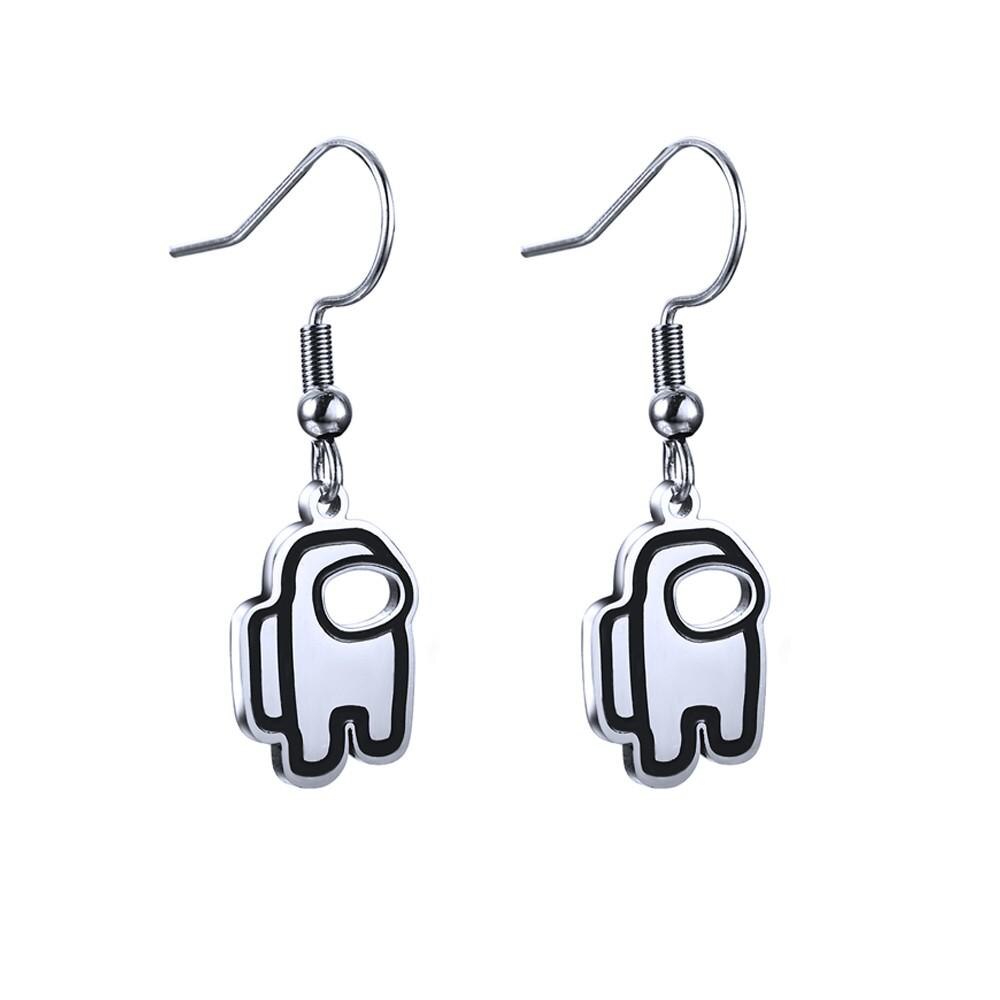 Pendientes colgantes de Juegos populares de los Estados Unidos para niñas, joyería brinco, juguetes de figuras de amongUS: ER16-C