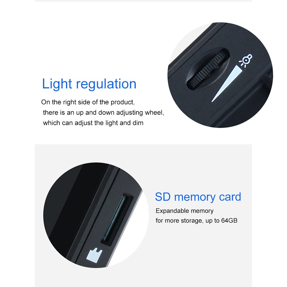 Digital Microscope - 4.3 Inch LCD - 500-1000X Magnification - USB - TF Card Slot - Biological
