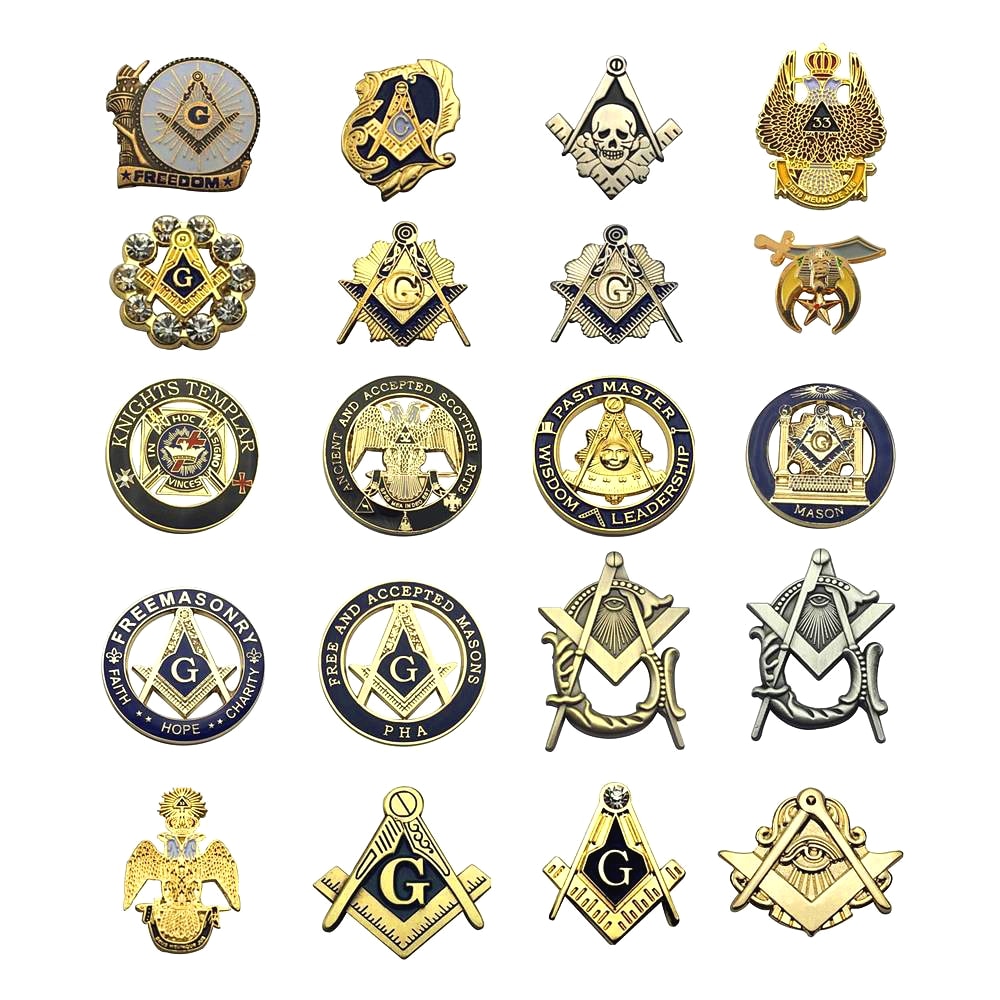 Multi Vrijmetselaars Reversspeldjes Gratis En Geaccepteerd Mason Knight Templar Kompas En Sqaure Broche Badges Met Vlinder Koppeling