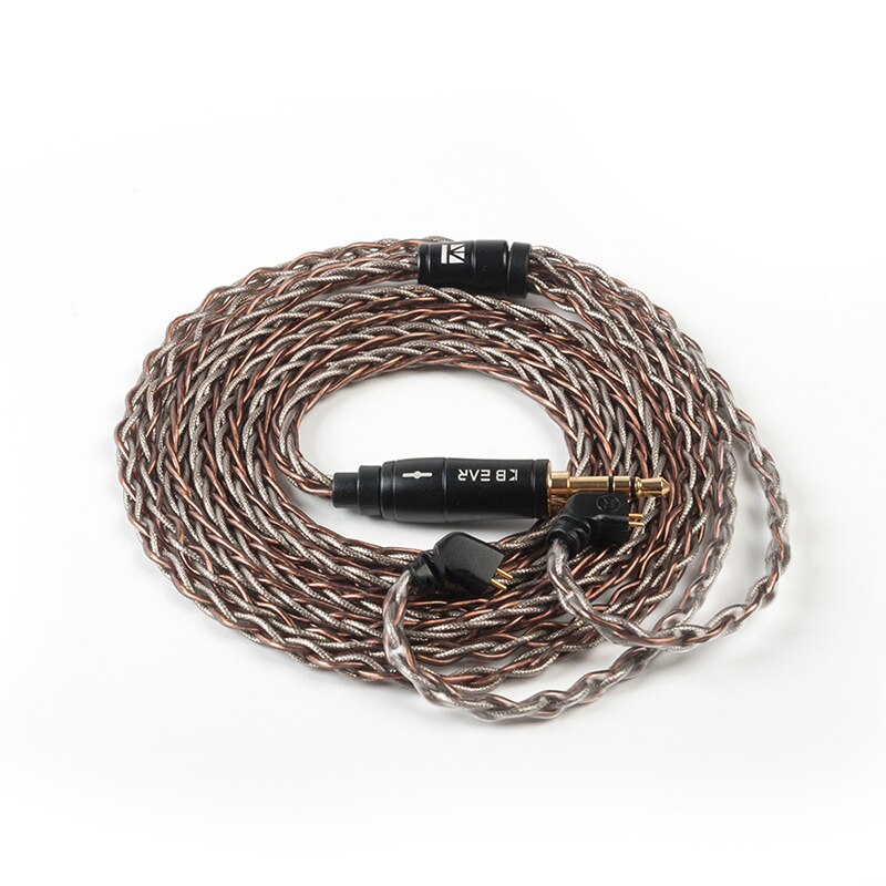 AK KBEAR-rhyme 8 Core Upgraded Copper-Silver Hybrid Earphone Cable 4.4/2.5/3.5mm Cable With MMCX/2Pin/QDC /TFZ: TFZ3.5