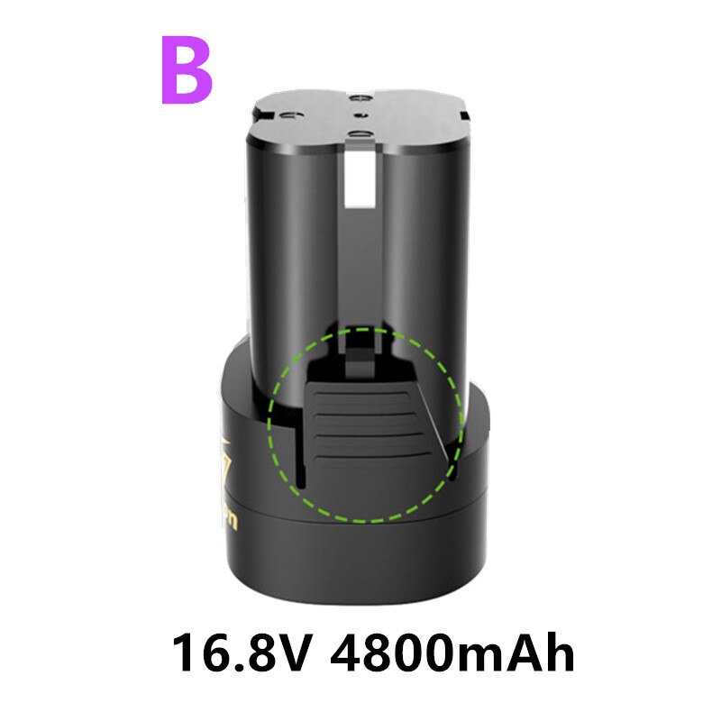 25v 21v 16.8v 12v 18650 lithium li-ion batteri til trådløs skruetrækker elektrisk boremaskine batteri værktøj oplader batteri 3.7v: 16.8v 4800 mah b