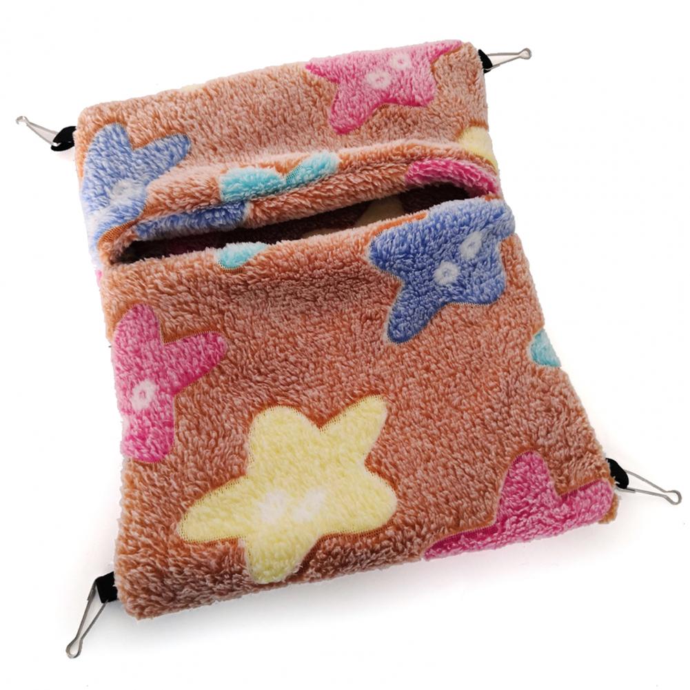 Hamac mignon en peluche douce et chaude pour Hamster, fournitures de nid pour animaux de compagnie, multicolore, petit hamac confortable suspendu