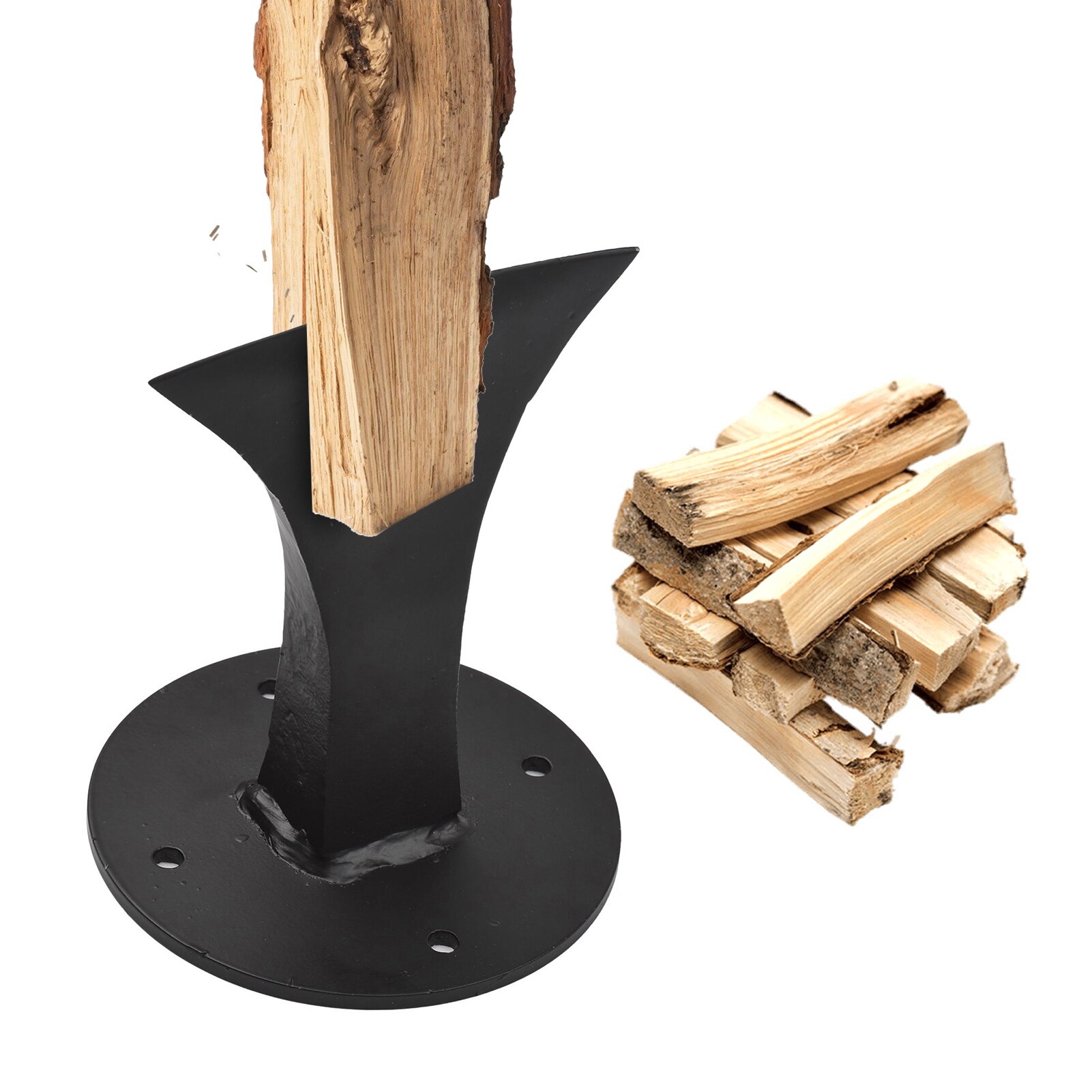 Petit séparateur de bois à cale robuste, séparateur de bois de chauffage, séparateur de bûches manuel pour petite cheminée poêle à bois