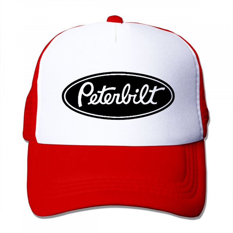 Peterbilt Aftermarket Baseball cap men women Trucker Hats adjustable cap: 3-Red