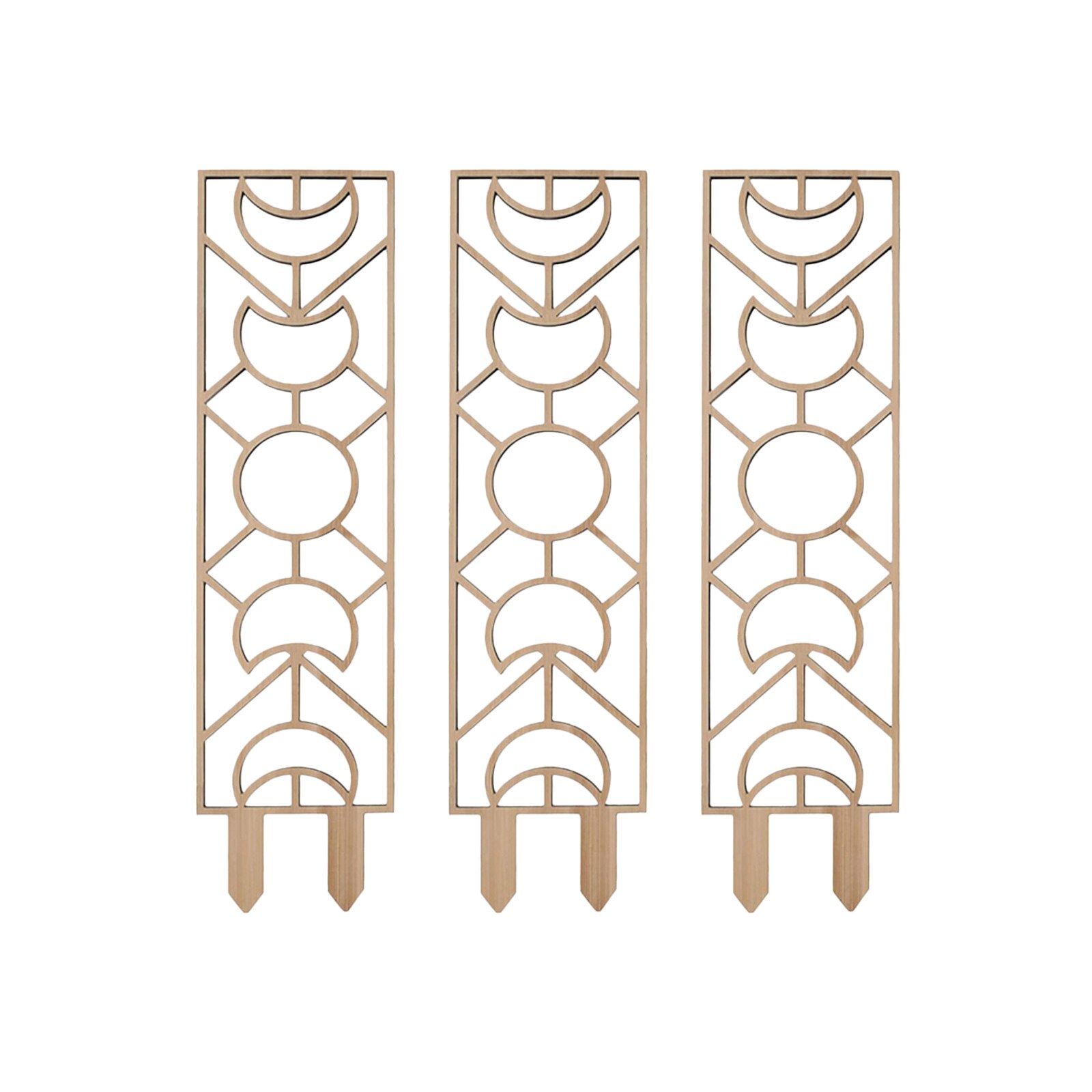 Enrejados para plantas trepadoras, 3 piezas, soporte para plantas de jardín DIY, soporte para vides de flores, poste de madera, suministros para jardín: Geometric