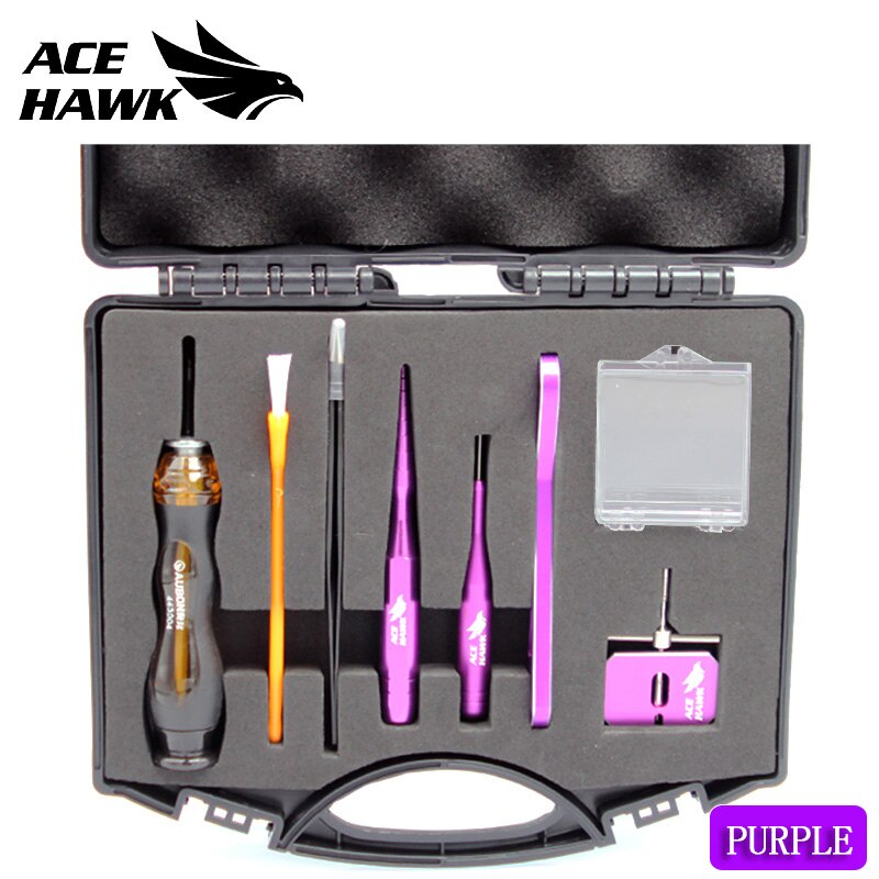 9pcs/Box Repair Tools Kits Casting Fishing Reel Maintain Set Bearing Remover Check Tackle Disassembling Device Pin China Cheap: PURPLE